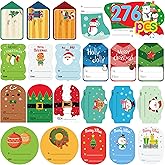 Christmas Gift Tags Self Adhesive Stickers - Christmas Stickers - Xmas Wrapping Paper Decorations Gift Tags for Presents to from Sticker 276Pcs