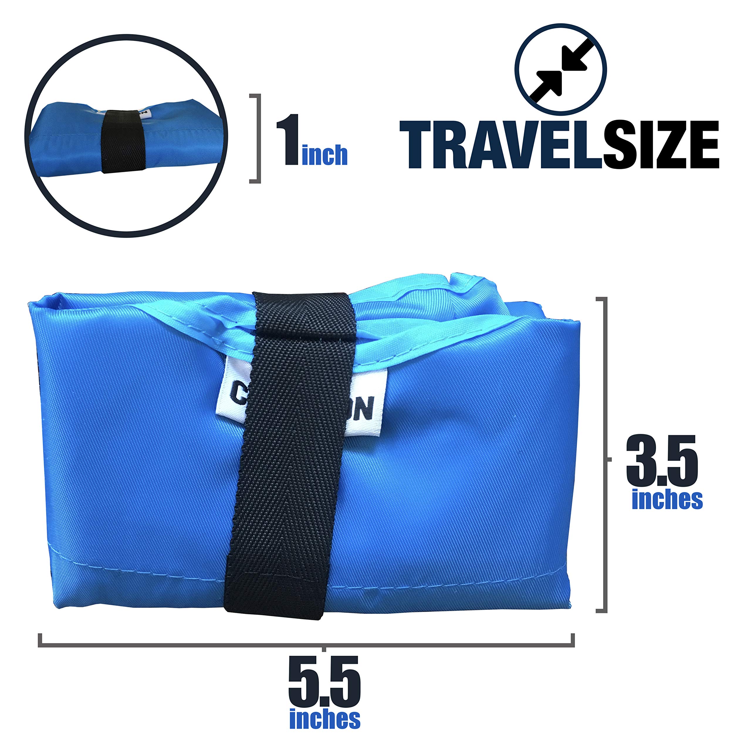Cruise On Collapsible Travel Tote Bag, Large, Lightweight, Waterproof Nylon for Cruise, Beach, Shopping & Travel, Foldable & Packable into Small Pouch, Durable Carryall for Women & Men