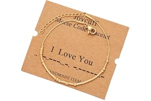 JOYCUFF Best Friend Birthday Gifts Morse Code Bracelets For Women Mothers Day Birthday Christmas Gifts For Sister Daughter Grandmother Stainless Steel Jewelry Friendships Inspirational Gifts For Women