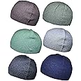 Pack 6 Colors Muslim Beanie Prayer Cap Amn-334 Islam Kufi Hat Knit Crochet Taqiyah Takke Skull Topi Headware Eid Ramadan Gift