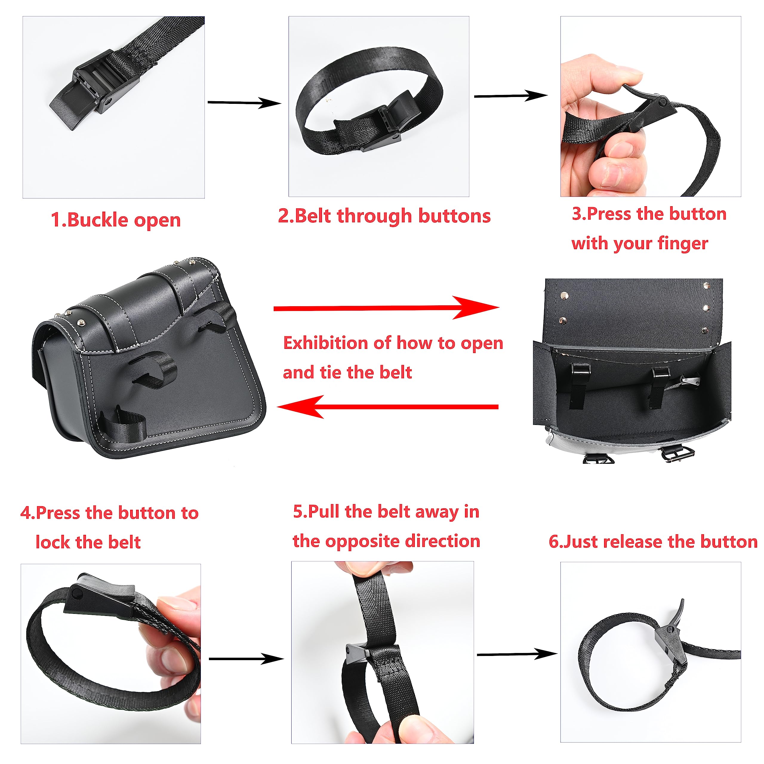Motorfiets zadeltassen zijtassen - zadeltassen Softail PVC leer