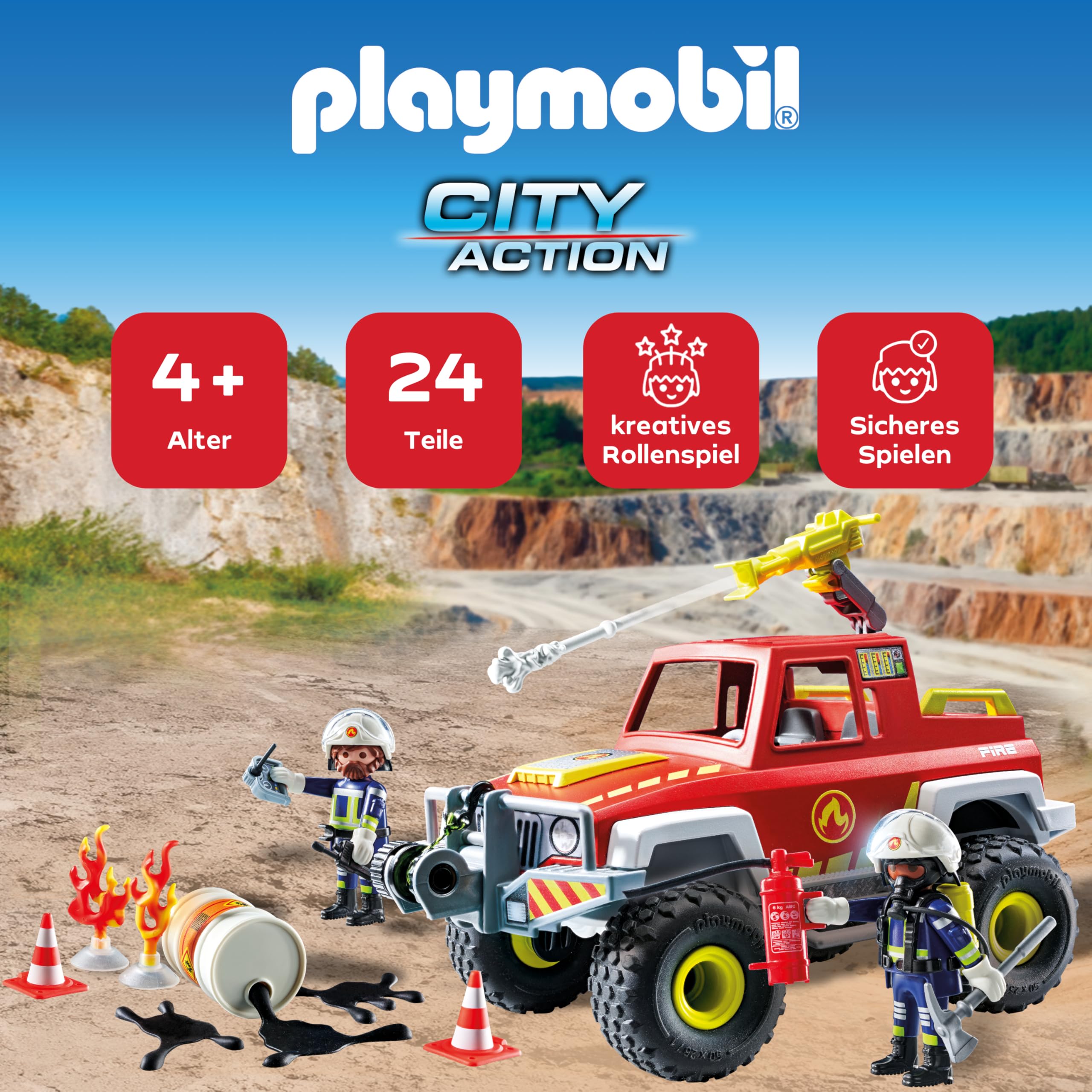 PLAYMOBIL | Action Heroes | Feuerwehrtruck | Feuerwehrauto | Spielzeugauto | Spielzeug für Kinder ab 4 Jahren | 71824 2