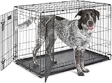 MidWest iCrate 36 Inch Two-Door Folding Dog Crate with Divider Panel