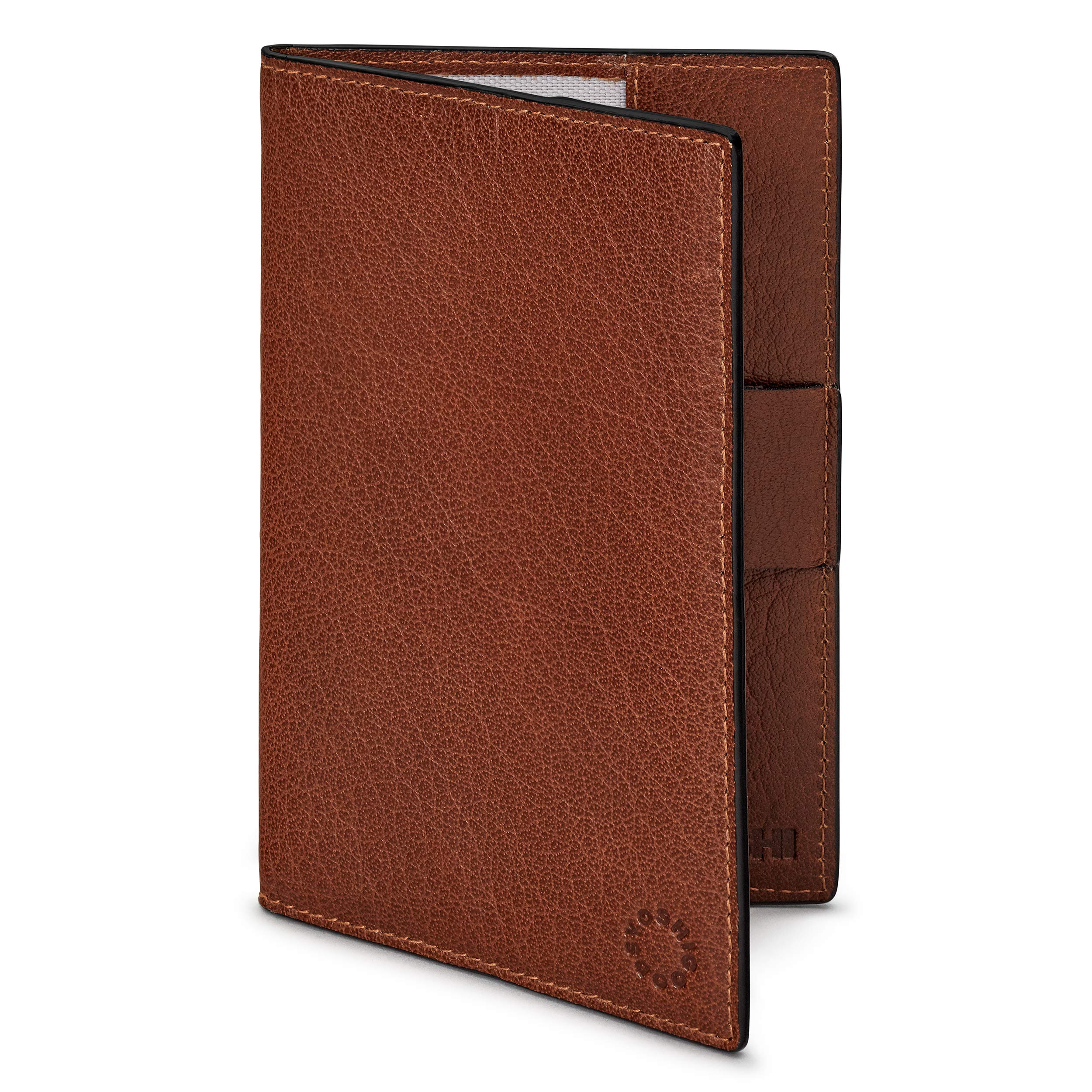 Yoshi [Brown] Leather Golf Scorecard Holder, for Golf Score Cards, Men & Women with Pen Loop