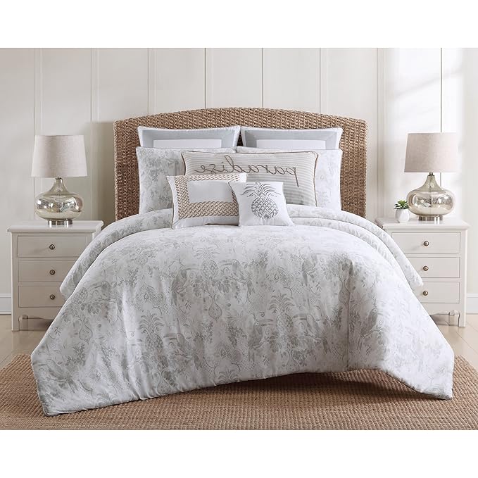 3 Piece King, High Class Toile Printed Pattern Comforter