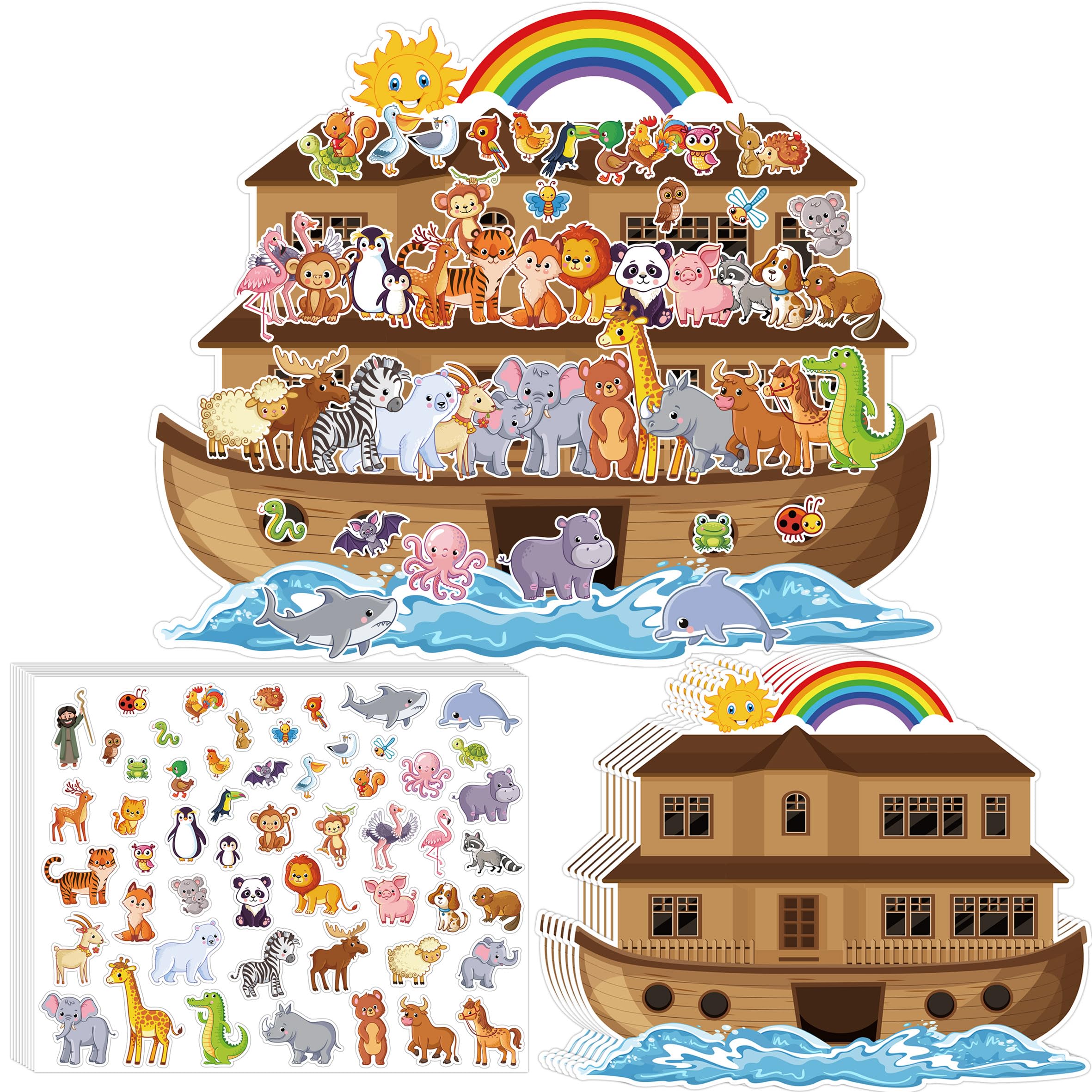Mua 11 Set Noah's Ark Animal Sticker Scene Kit Include 11 Backgrounds ...