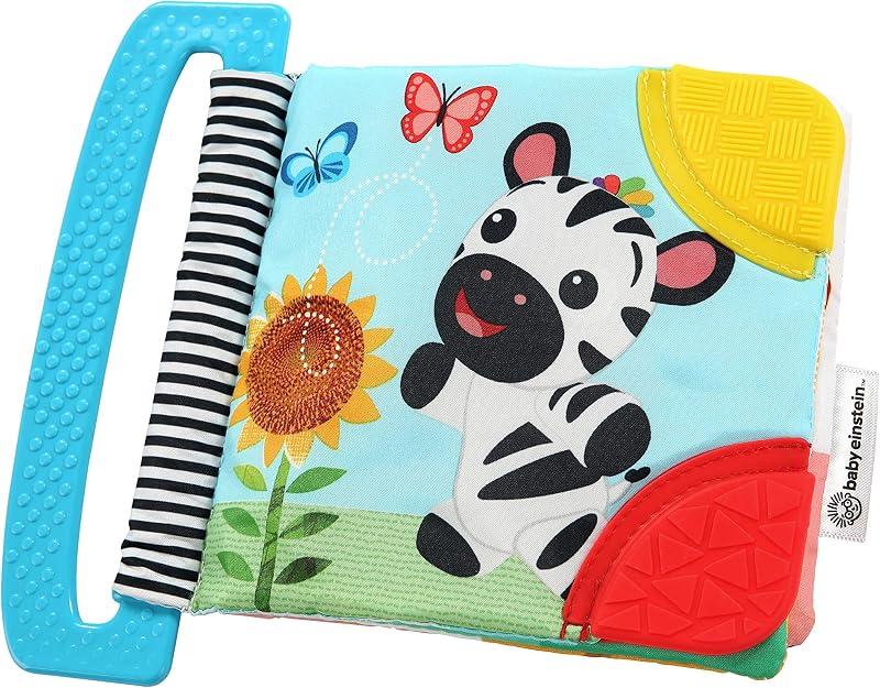 Baby Einstein Curious Explorers Teether Book Take-Along Toy Ages Newborn+