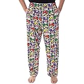 Nintendo Men's Mario and Villains Grid Soft Touch Cotton Pajama Pants