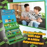 Minecraft Art Supplies Set with Pencils Crayons Markers Watercolors Travel Case view 2