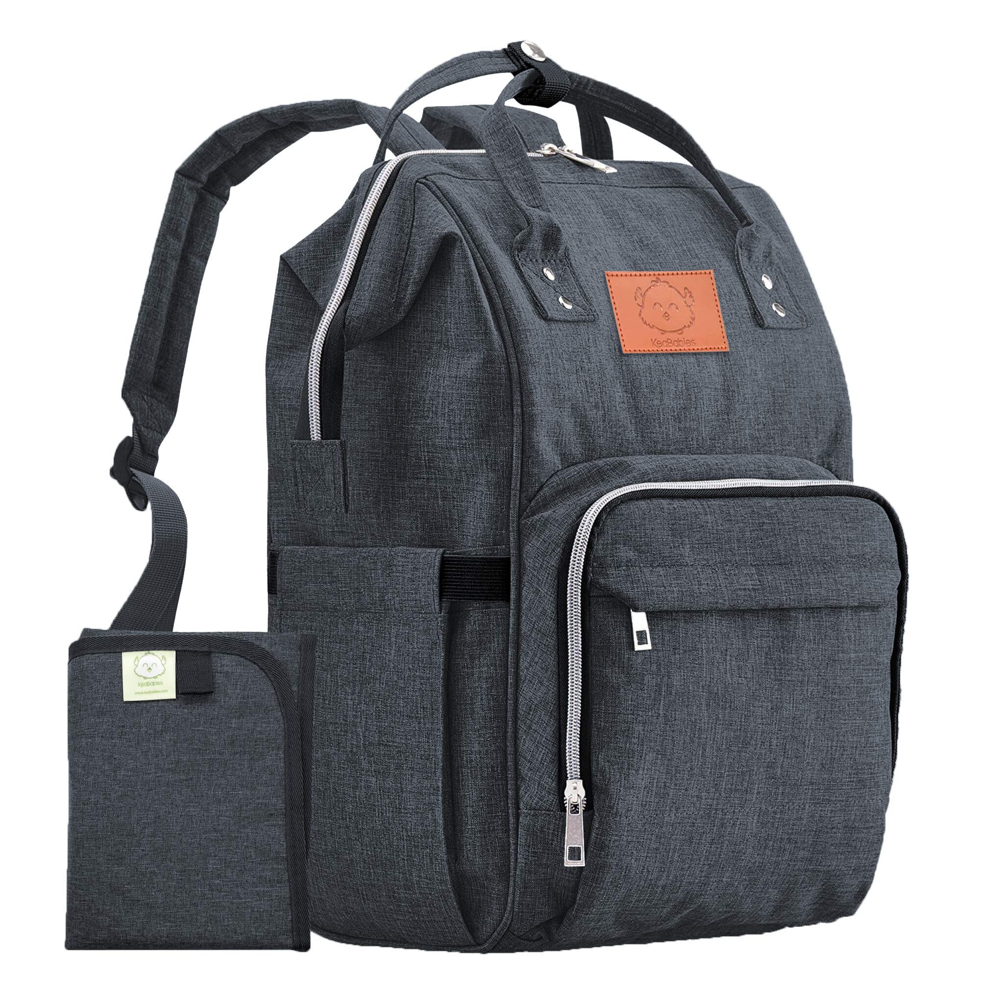 Photo 1 of KeaBabies Baby Diaper Bag Backpack - Large Baby Bag for Boys, Girls, Waterproof Multi Function Travel Diaper Backpack with Changing Pad, Durable Travel Essentials for Moms and Dads (Mystic Gray)