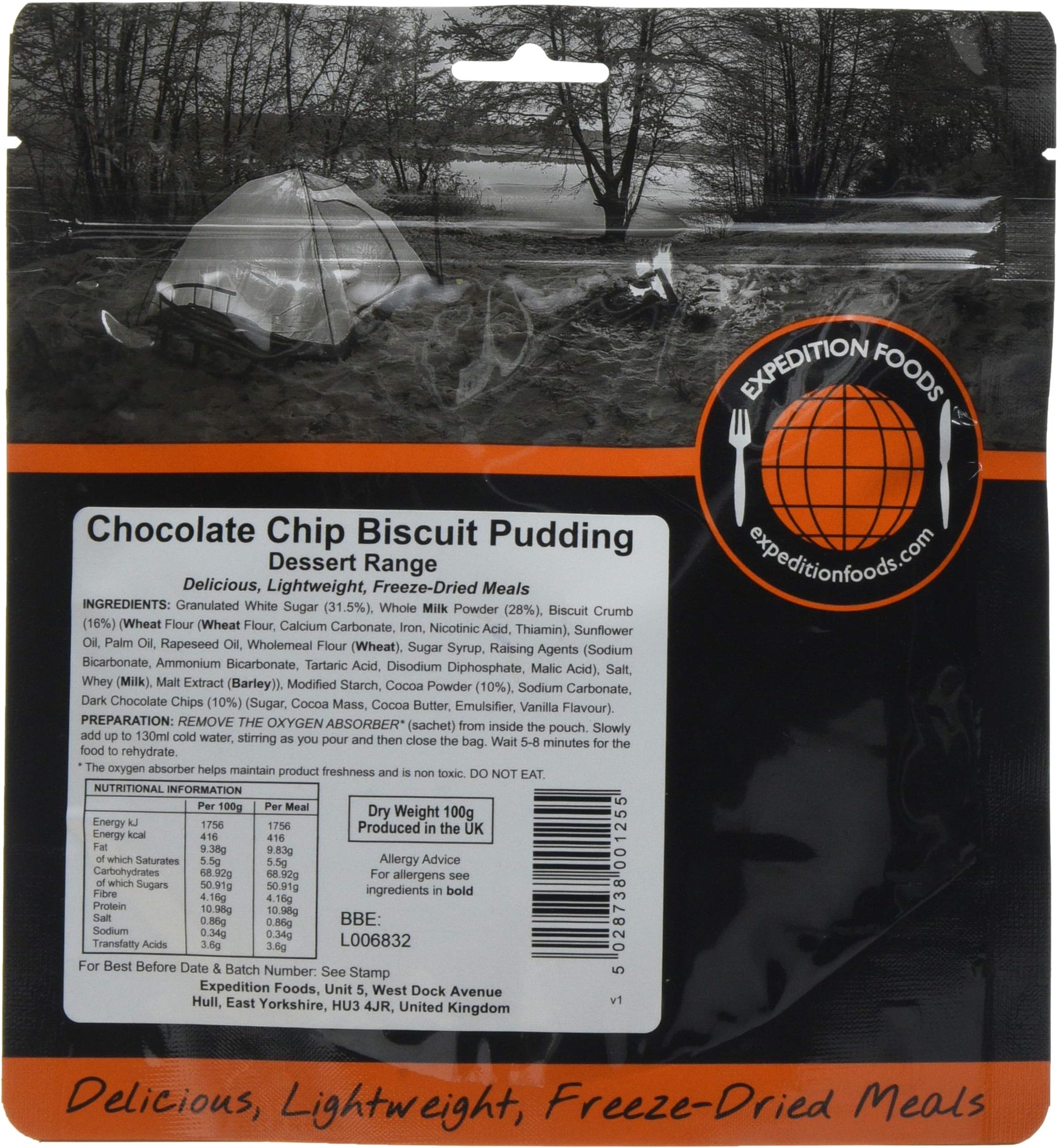 Expedition Foods Chocolate Chip Biscuit Pudding