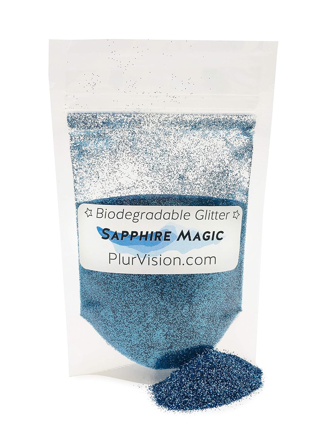 Sapphire Magic Biodegradable Glitter 1/4 Ounce - Made from Plant Cellulose, Earth Friendly. Perfect for Body, Cosmetics, Crafts, DIY Projects. Can be Mixed with Lotions, Gels, Oils, Face Paint