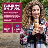 Thermos Stainless King Travel Tumbler 470ml Raspberry Insulated Flask view 3