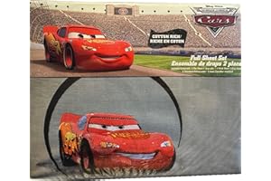 Disney Pixar Cars 2 Full Sheet Set for Kids - 4 Pieces Multicolor Bedding Set - Car Bedding Set for Kids with Printed Charact