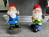 Estefanlo Funny Garden Gnomes Colorful Double Middle Finger Resin Figurine view 6