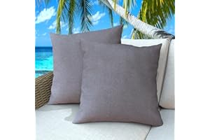 Dormirpilow Outdoor Pillows Set of 2, 22''×22''Waterproof Throw Pillow for Patio Furniture, Feathers and Down Filled Outside Decorative Pillows Inserts for Garden, Porch Swing, Couch and Sofa