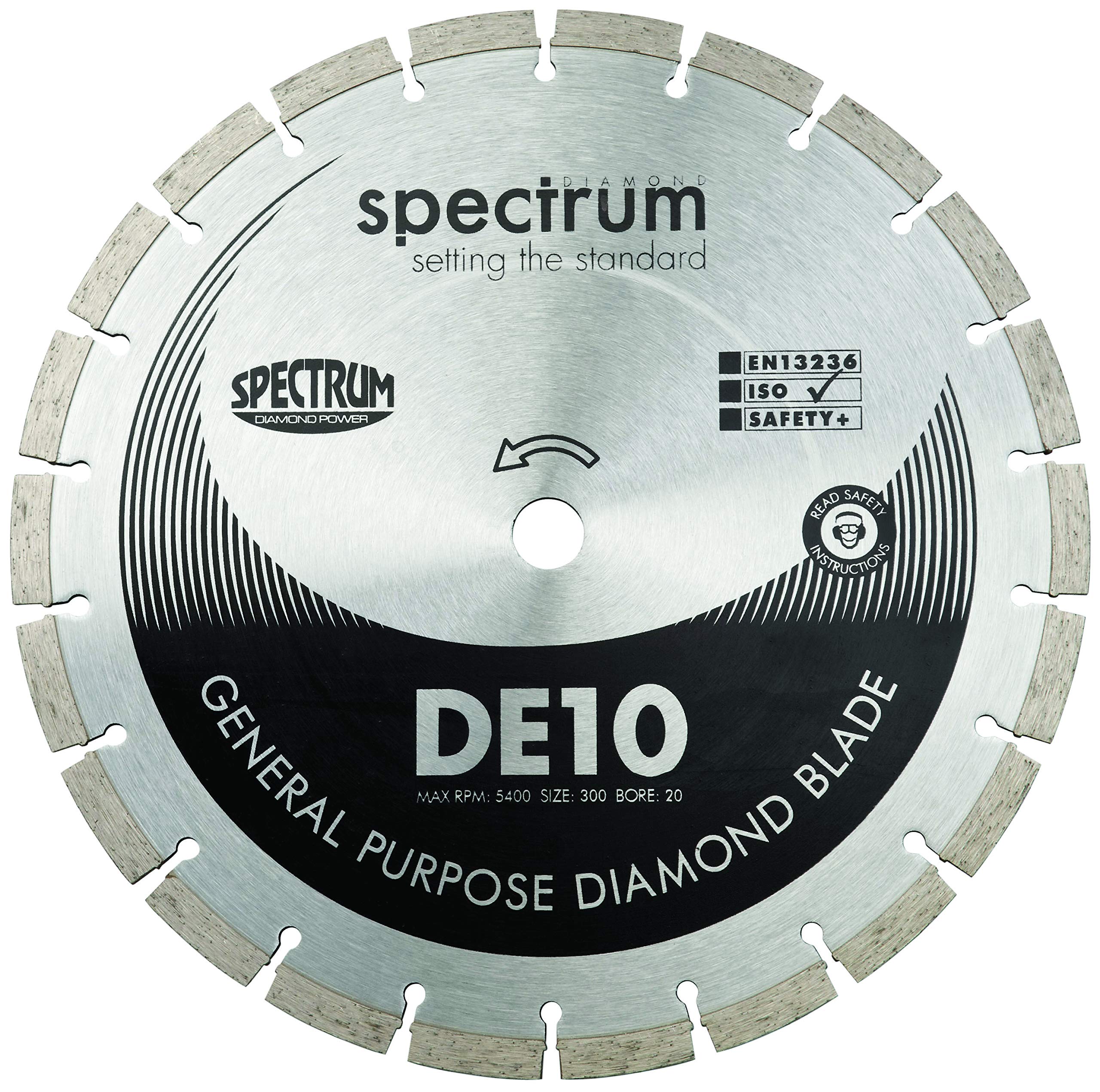 OX DE10-300/20 General Purpose Spectrum Standard Diamond Blade, Multi-Colour, 300/20 mm