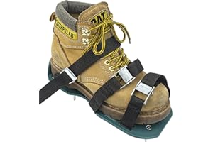 AMVINER Aerator Shoes, Spike Shoes Epoxy Lawn Aerator Tool for Grass, Garden Yard Spreaders