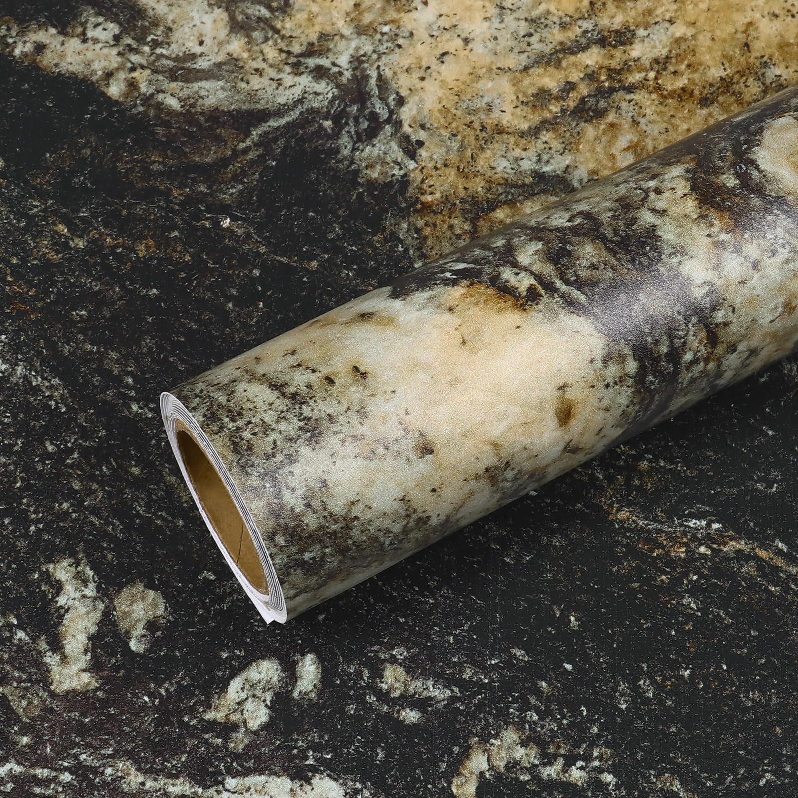 Photo 1 of VEELIKE Matte Black Gold Marble Contact Paper for Countertops Waterproof Peel and Stick Countertops Thick Marble Wallpaper 15.7''x118'' Self Adhesive Vinyl Wrap Counter Top Covers for Kitchen Bathroom