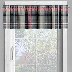 Ambesonne Buffalo Plaid Window Valance, Modern