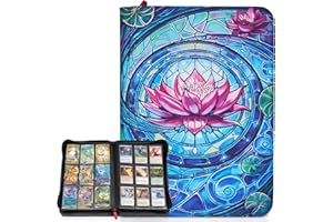 Arcane Fortress MTG Card Binder, 9-Pocket Magic Card Album, Holds 360 Cards, Leather Side -Loading Card Storage Binder, Premium Card Collector Book for TCG Players (Blossom Grace)