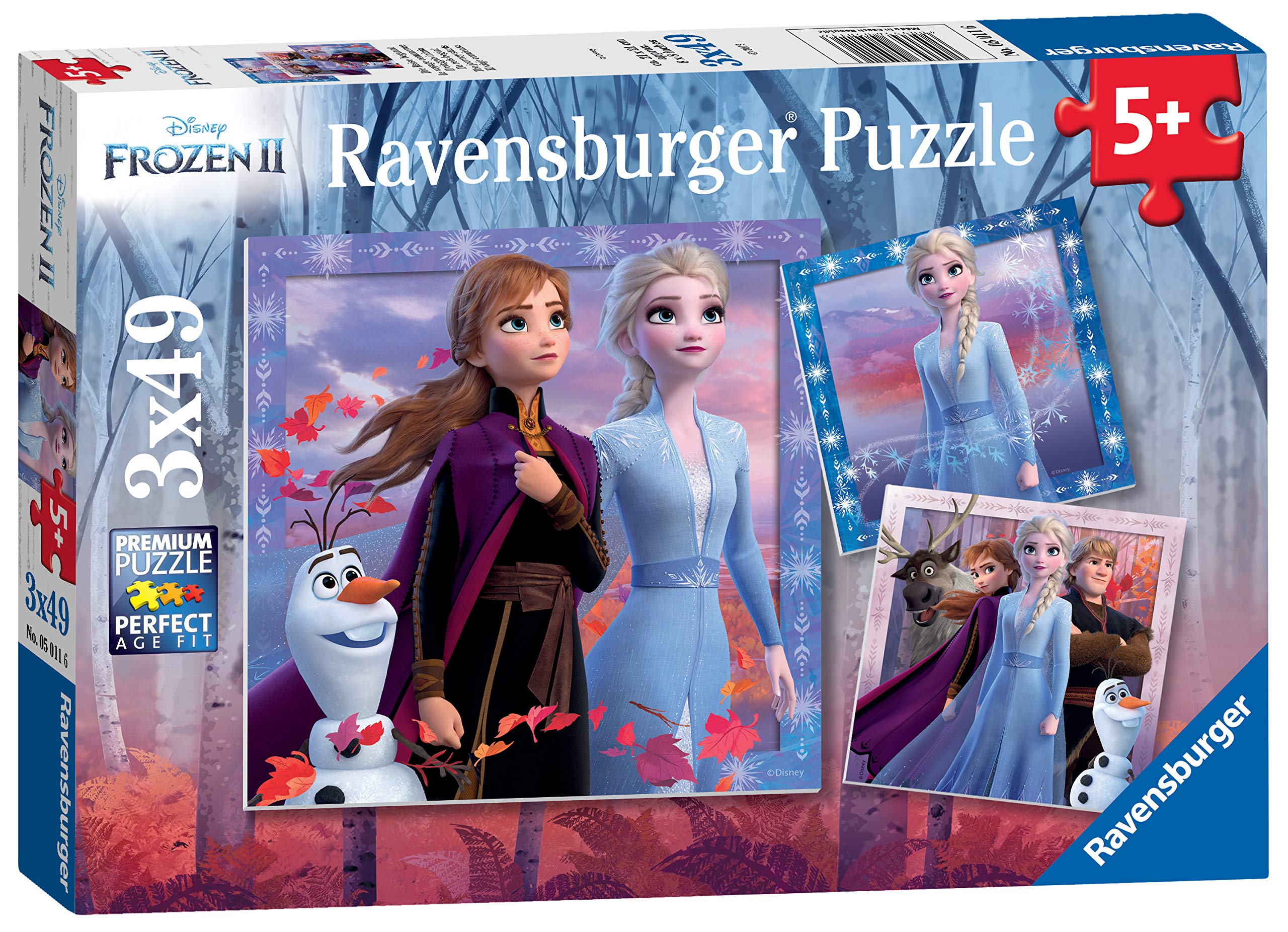 Ravensburger Disney Frozen 2-3 x 49 piece Jigsaw Puzzles for Kids Age 5 Years Up