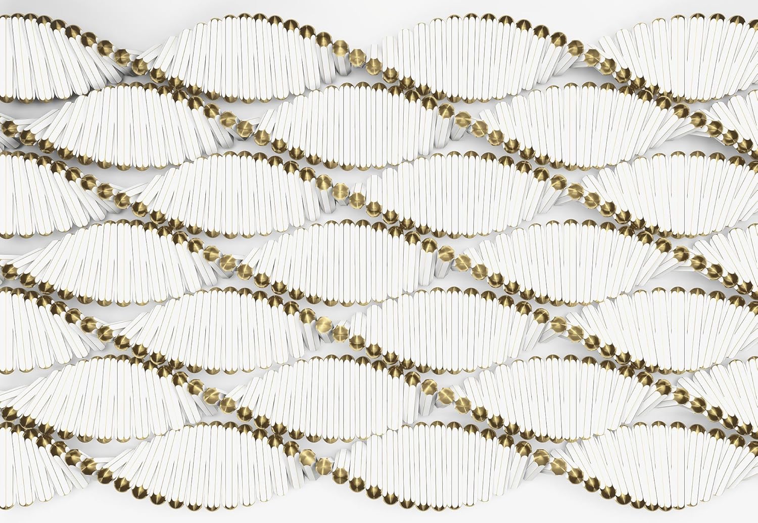 Komar Twist Wall Mural, Weiß, Gold, 368 x 254 cm - Image 3