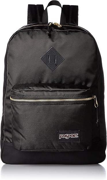 Amazon ジャンスポーツ リュック スーパーエフエックス 国内正規品 収納 ブラックゴールド Jansport ジャンスポーツ メンズ