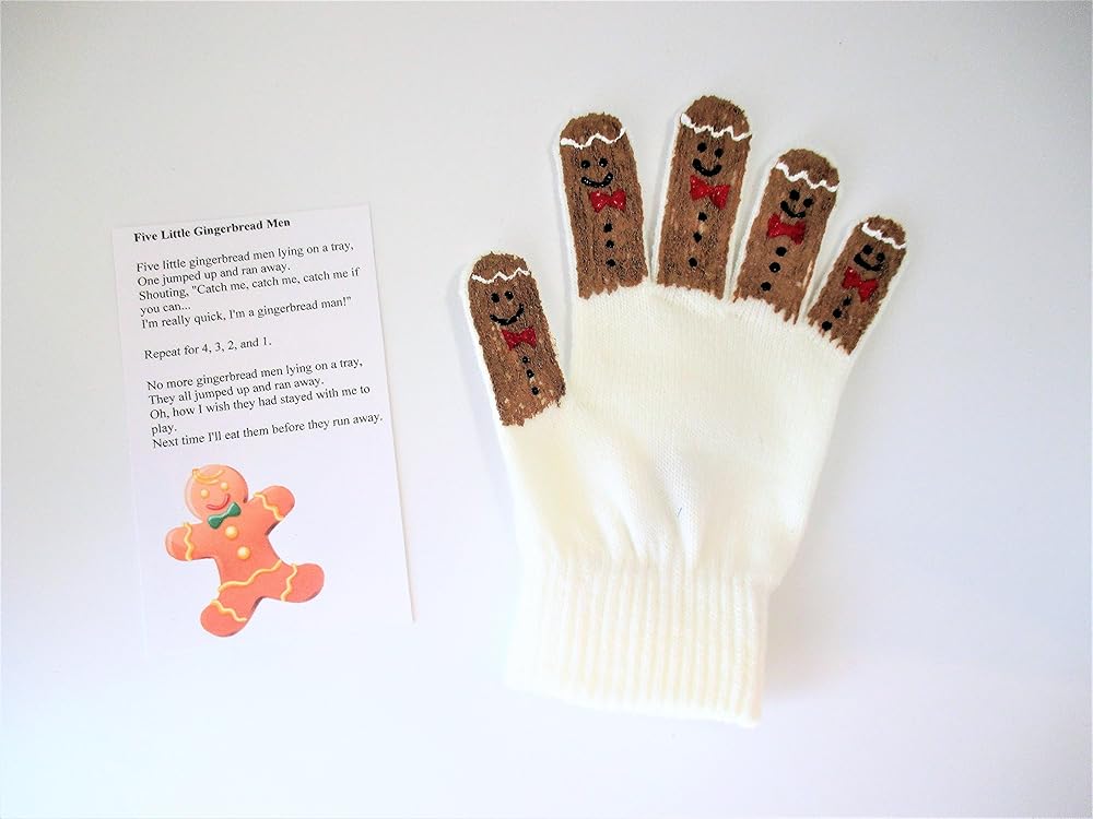 gingerbread man hand puppet
