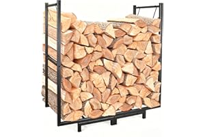 KIPHCA Firewood Rack Outdoor, 30" L x 31" H inch Indoor Fire Wood Pile Storage Stacker, Rustproof Waterproof Log Rack for Fireplace Wood Organizer