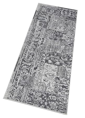 Hanse Home Designer Velours Teppich Plume Grau Blau 80x250 Cm
