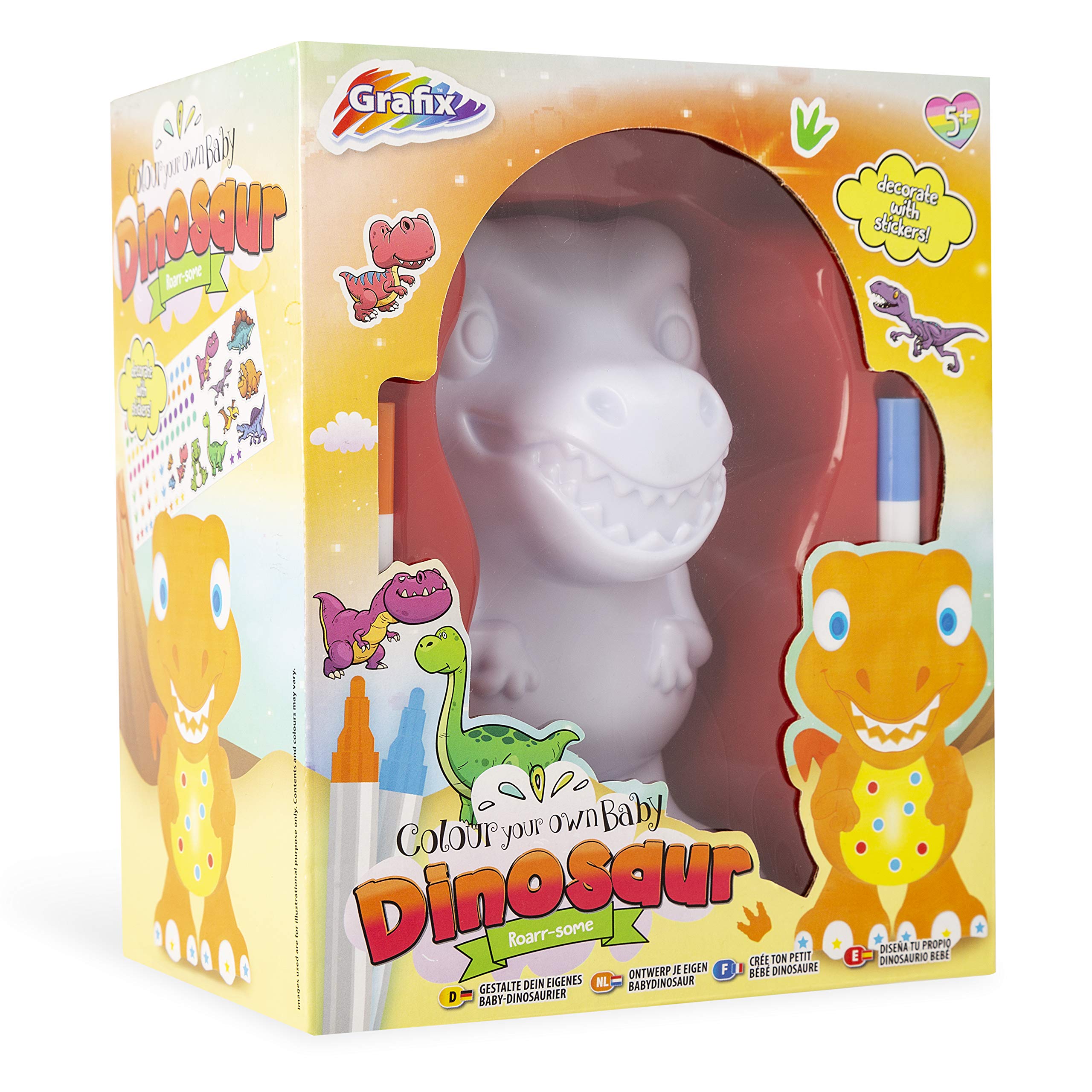 Grafix Colour Your Own Dinosaur Buy Online In Guernsey At Desertcart