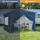 Yaheetech Pop-Up Gazebo 3x3 with 4 Removable Side Panels Navy Blue view 9