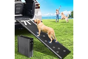 PALATALA Dog Ramp for Car 71''x 20'', Wider Dog Ramp for Large Dogs with Non-Slip Surface, Outdoor Dog Stairs for Truck SUV Van, Folding Pet Ramp Up to 250LBS, Car Ramp for Dogs to Get on Bed Couch Indoor