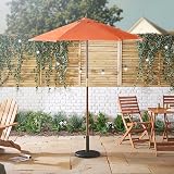 VonHaus Parasol Base 12kg Round Polyresin Black 57mm Hole Patio Garden view 3