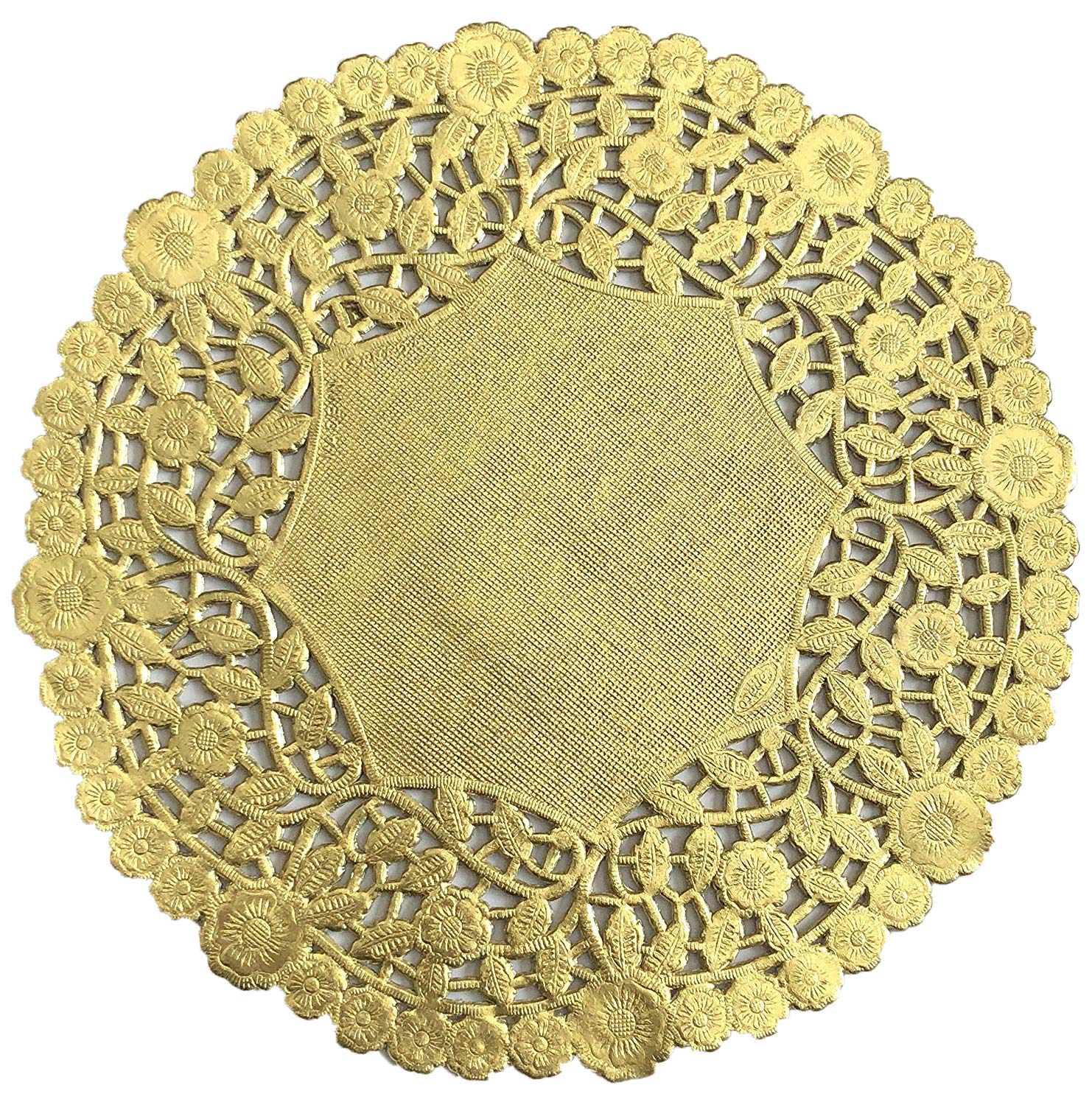 50Pcs Gold Foil Round Doileis, Made in The USA-10 Inch