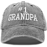 DALIX Number 1 Grandpa Gift Hat Vintage Cap Washed Cotton
