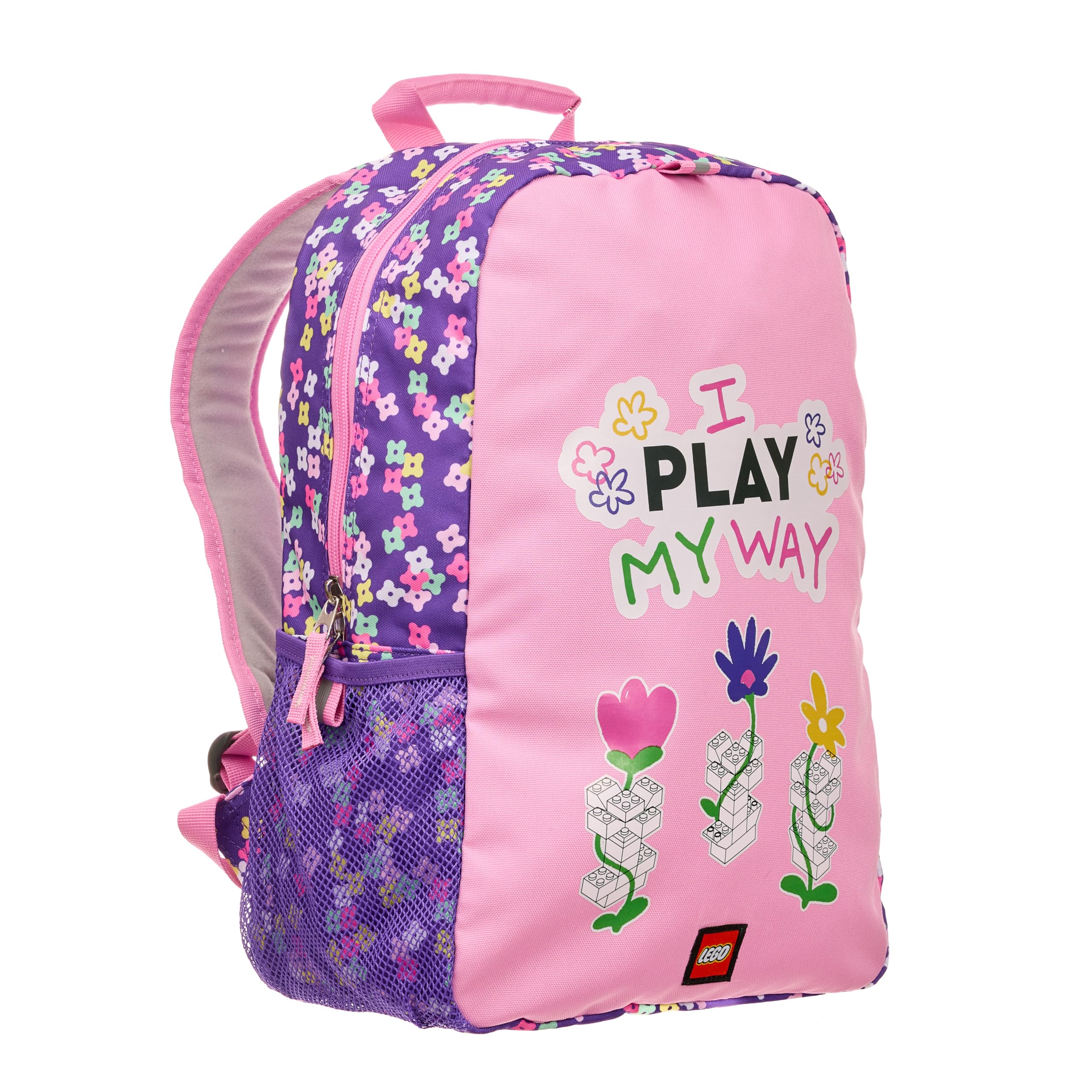 LEGO Iconic Prints Kids School Backpack Bookbag, for Travel, On-the-Go, Back to School, Boys and Girls, with Adjustable Padded Straps and Fun patterns, I Play My Way Image LEGO Iconic Prints Kids School Backpack Bookbag, for Travel, On-the-Go, Back to School, Boys and Girls, with Adjustable Padded Straps and Fun patterns, I Play My Way Image