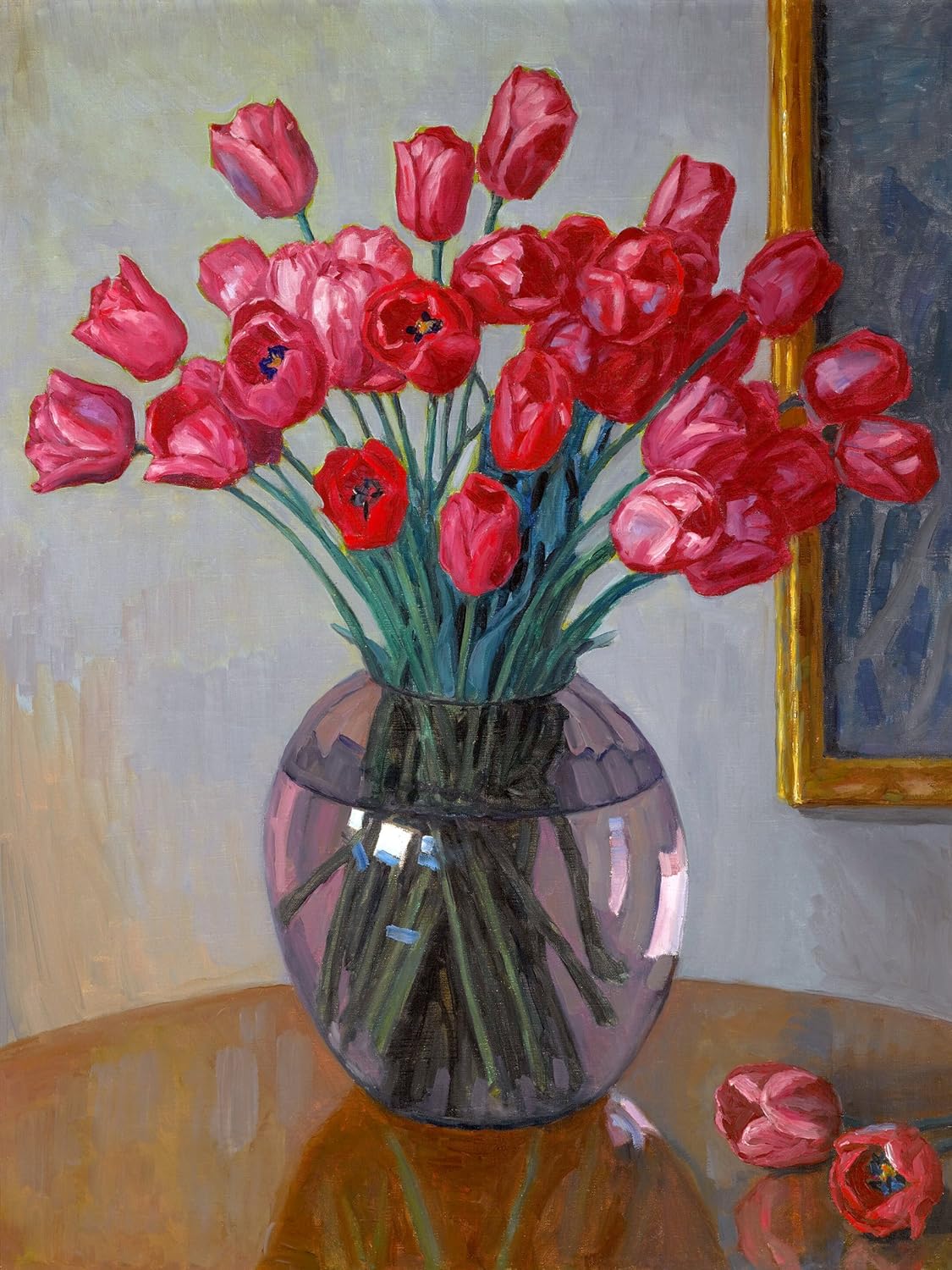 Tulips N. Belsky Flowers vase Table Tile Mural Kitchen Backsplash Marble Ceramic