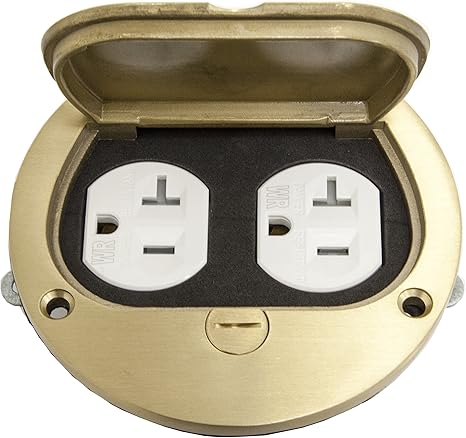 Enerlites Flip Lid Floor Box Cover 4 Diameter 20a Tamper