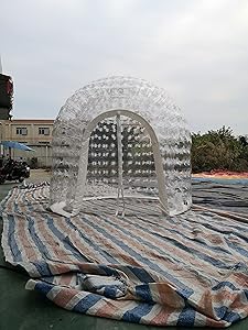 Inflatable Transparent Bubble Tent,Double Layer Garden Igloo 360 Dome, Outdoor Luxurious Scenic Canopies, Holiday Home Garden Outdoor Camping Tent