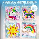 Klever Kits Suncatcher Craft Kit 4 Designs Window Paint Pens Gems Kids 6-12 view 4