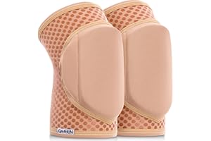Queen Wear – Nude Latte Grip – Pole Dance Knee Pads – Perfect Woman Protection for Ballet Modern Dance and Indoor Sports (M)