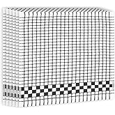 Fecido Classic Kitchen Dish Cloths with Hanging Loop (12 x 12 Inches) - Set of 6, Black