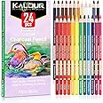 KALOUR PDAS 24 Premium Colored Charcoal Pencils Drawing Set, Quality Pastel Chalk Pencils, Skin Tone Colored, for Coloring, Sketching, Drawing, Layering & Blending for Beginners & Artists