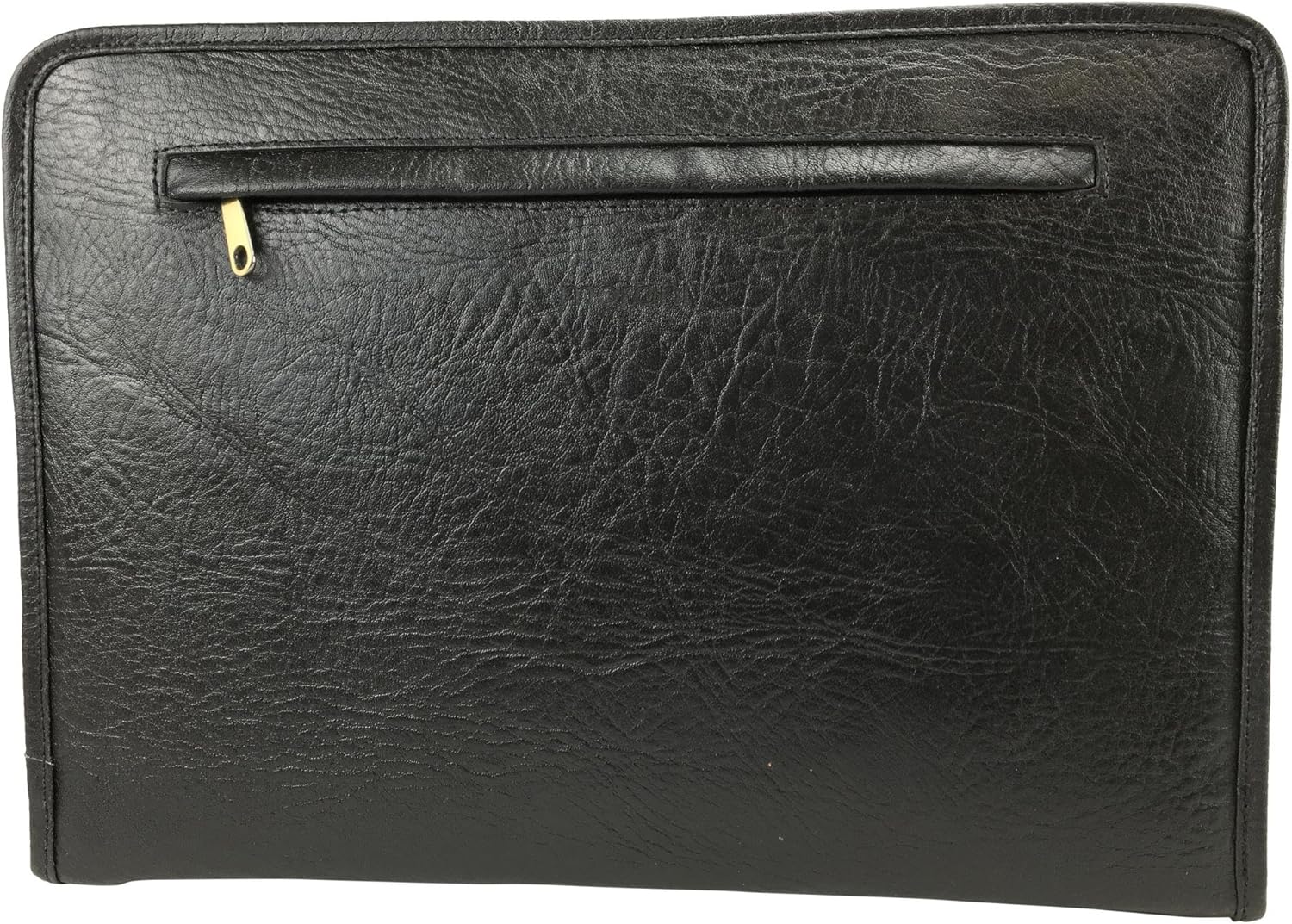 Premium Leather Portfolio Envelope Briefcase 637 (Black