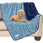 PetAmi Waterproof Dog Blanket, Leakproof Puppy Blanket for Medium Large Dogs, Furniture Sofa Couch Cover Protector, Fleece Pet Throw Indoor Cat Kitten, Reversible Washable Soft Plush, 40x60 Navy Blue