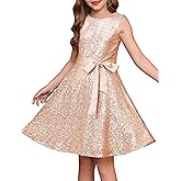 GRACE KARIN Girls Sequin Sparkly Dress Kids Party Birthday Fancy Formal Cocktail Pageant Christmas Dresses Size 6-14Y