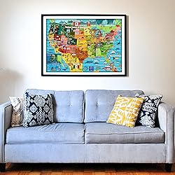 Think2Master United States Map 250 Pieces Jigsaw