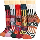 Heatuff Women's Winter Wool Socks Warm Soft Full Cushion Crew Socks (5 Pairs)
